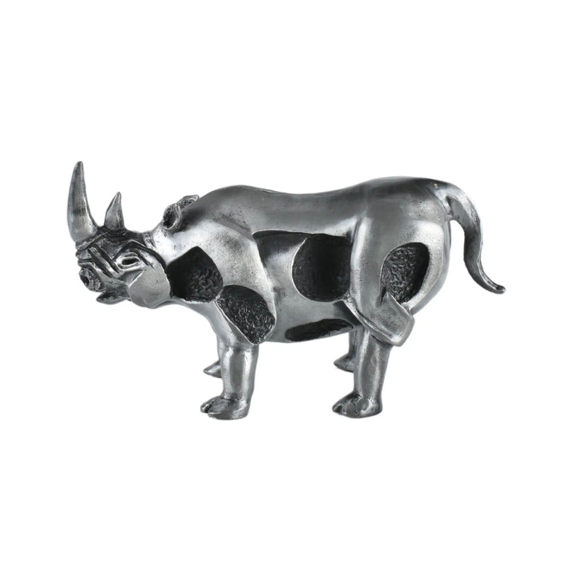 Tierfigur - Nashorn - Edle Deko-Skulptur Design Deko-objekt Brass Guardian