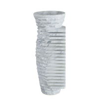 Reliefvase - Asymmetrische Naturstein Vase - Marmor Deko Vase Strata