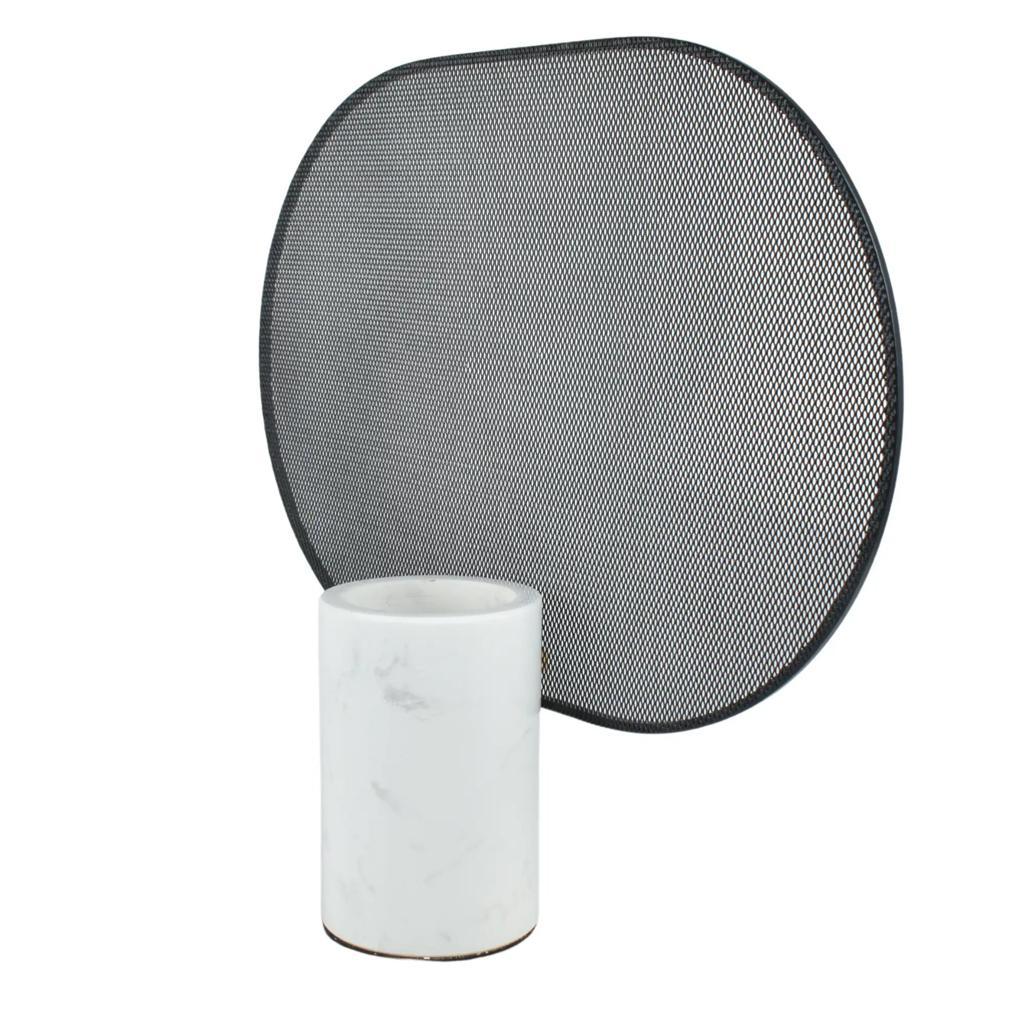 Marmorvase - rund mit Alu - Exclusive Designervase Deko Tischvase Marble Eclipse