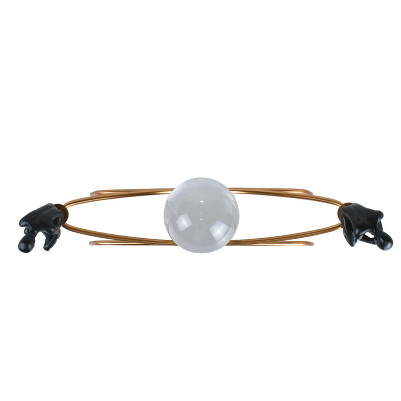 Dekofigur - Zwei Denker mit Glaskugel - Abstrakte Dekoskulptur Rodin Equilibre