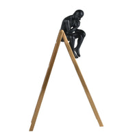 Denkerfigur - auf Leiter - Leiter Skulptur Rodin Hondo