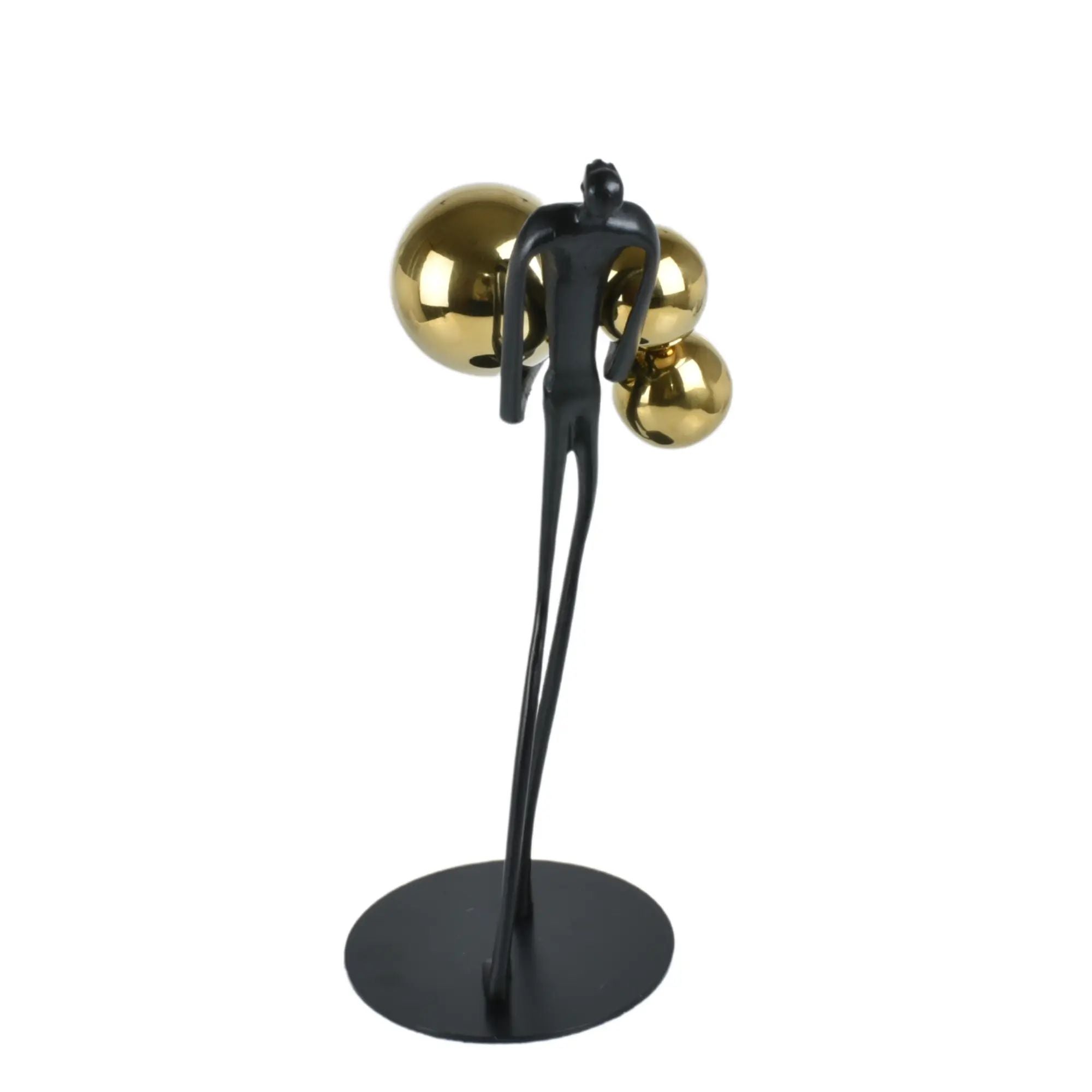 Dekofigur - mit Goldkugeln - Dekoskulptur Menschfigur Jongleur Default Title