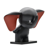 Cartoonfigur - Deko Skulptur Pop‑Art Jumbo Elefant schwarz Abstrakte – Cartoon-Toy – Designdeko Elephas Dumbo
