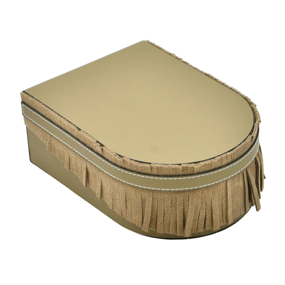 Schmuckbox - Schmuckschatulle Leder-Aufbewahrungsbox – Velours Schmuckkästchen – Frangé