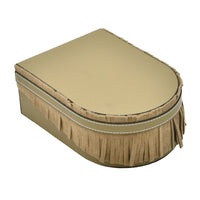 Schmuckbox - Schmuckschatulle Leder-Aufbewahrungsbox – Velours Schmuckkästchen – Frangé