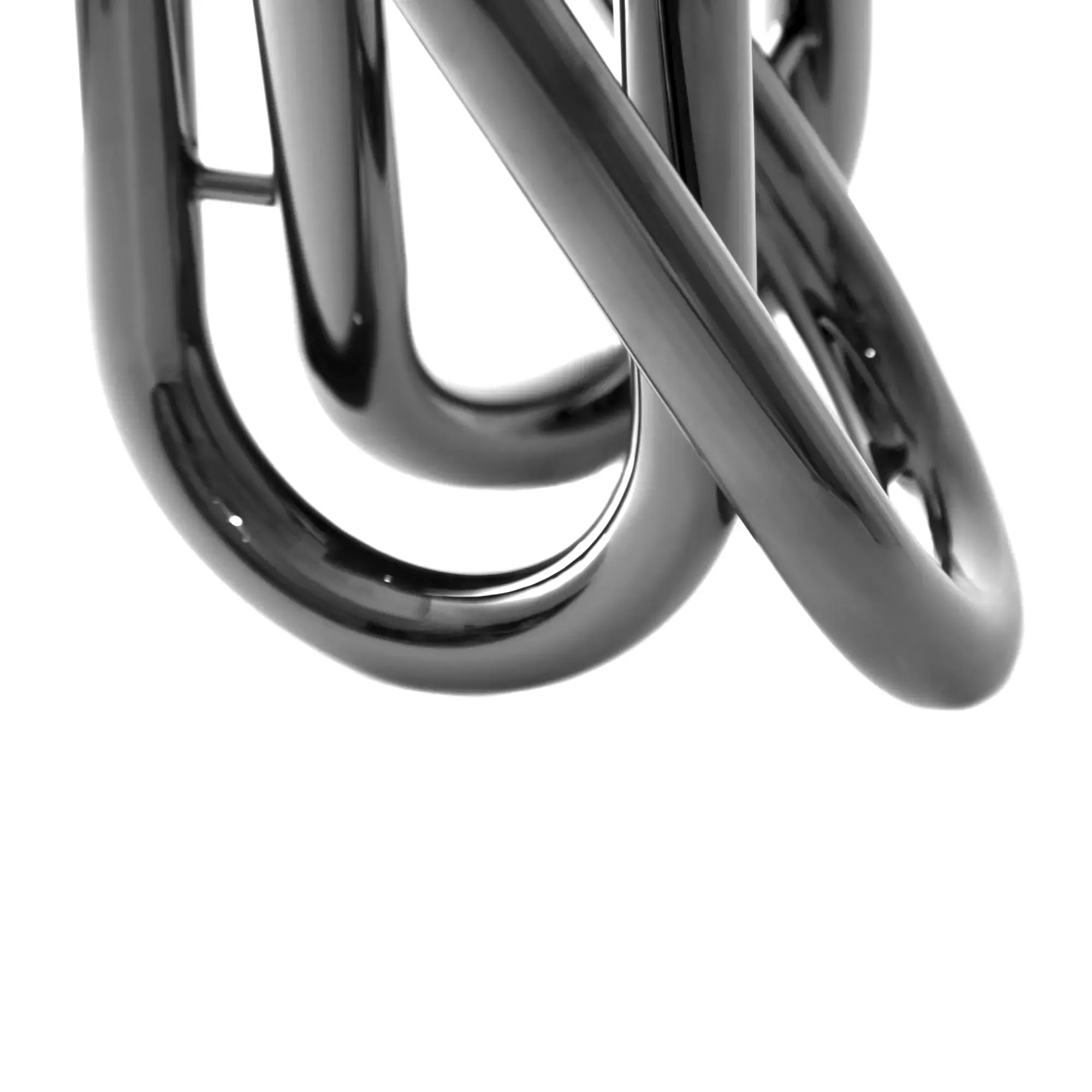 Edelstahlvase - U-Förmig - 6 Öffnungen Tischvase mit 3 Vasenarmen moderne Vaso Eterno GunMetal