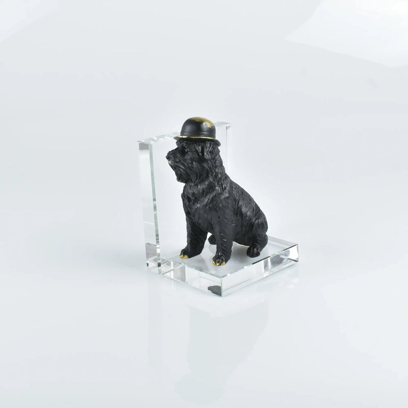 Buchstütze - SET mit zwei Hunden - Buchhalter Deko-Objekt Dogy