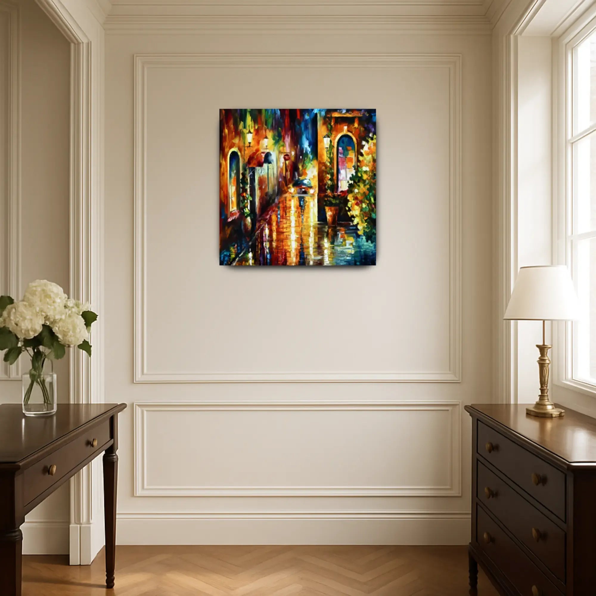 Großes Gemälde - Scena Notturna di Strada