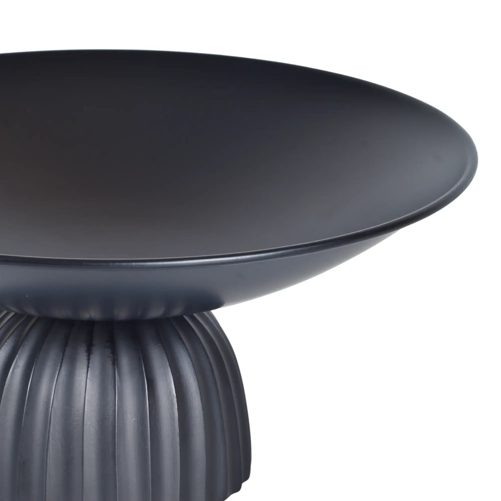 Runde-Schale - auf Relief Fuß - Edle Runde Obstschale Metallschale Kaktus