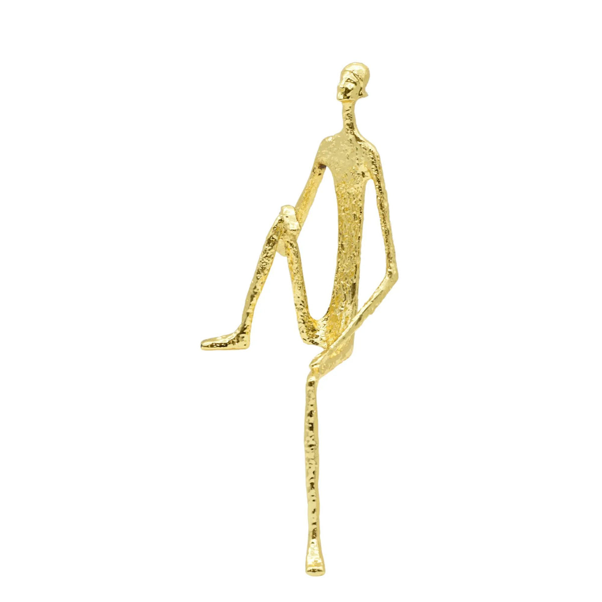 Dekofigur - Kantensitzende Skulptur Puristische Edge-Figur Silhouette Aurea