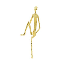 Dekofigur - Kantensitzende Skulptur Puristische Edge-Figur Silhouette Aurea