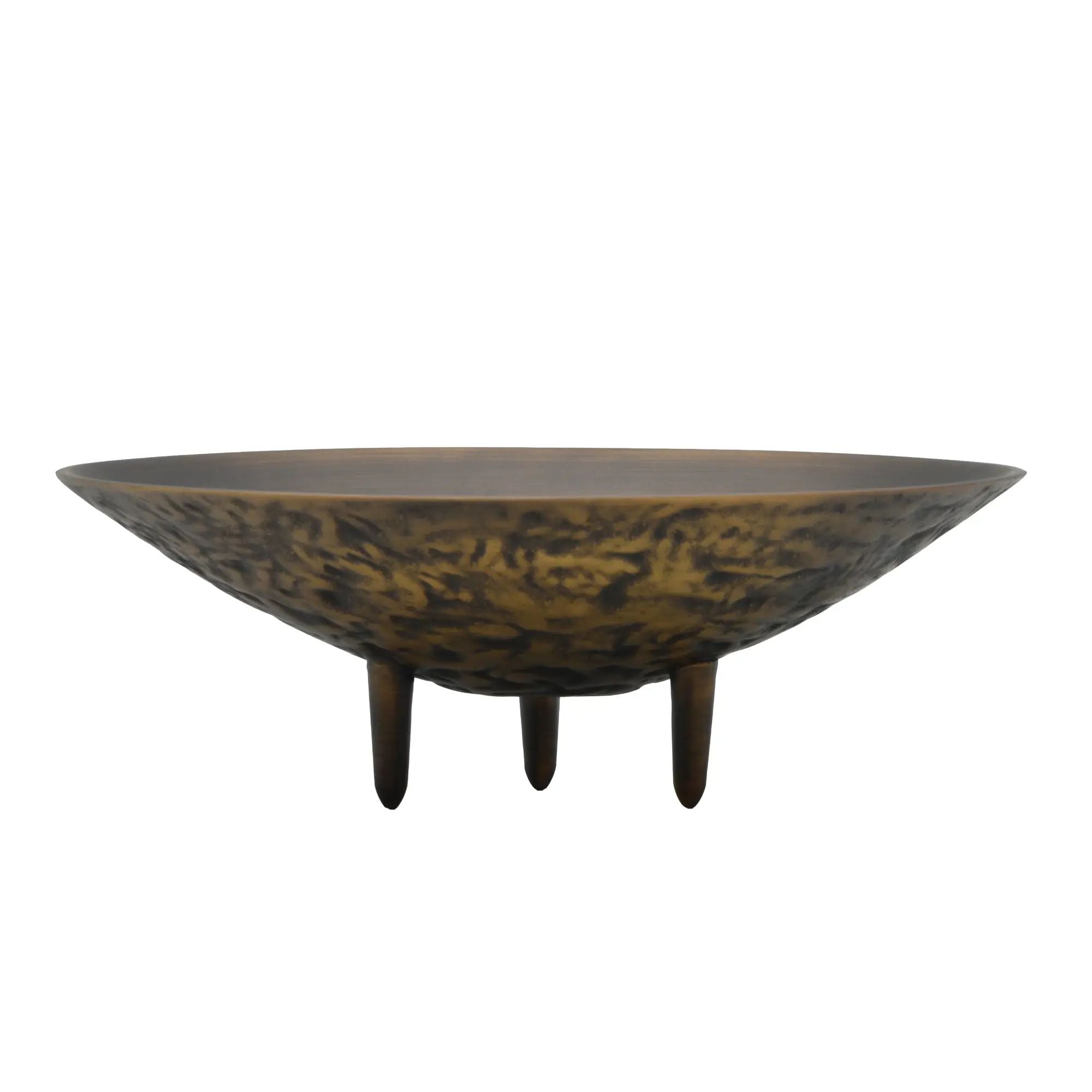 Messingschale - Runde Dreifuß-Dekoschale - Bronze Deko Bowl – Aurea Tripode Nan