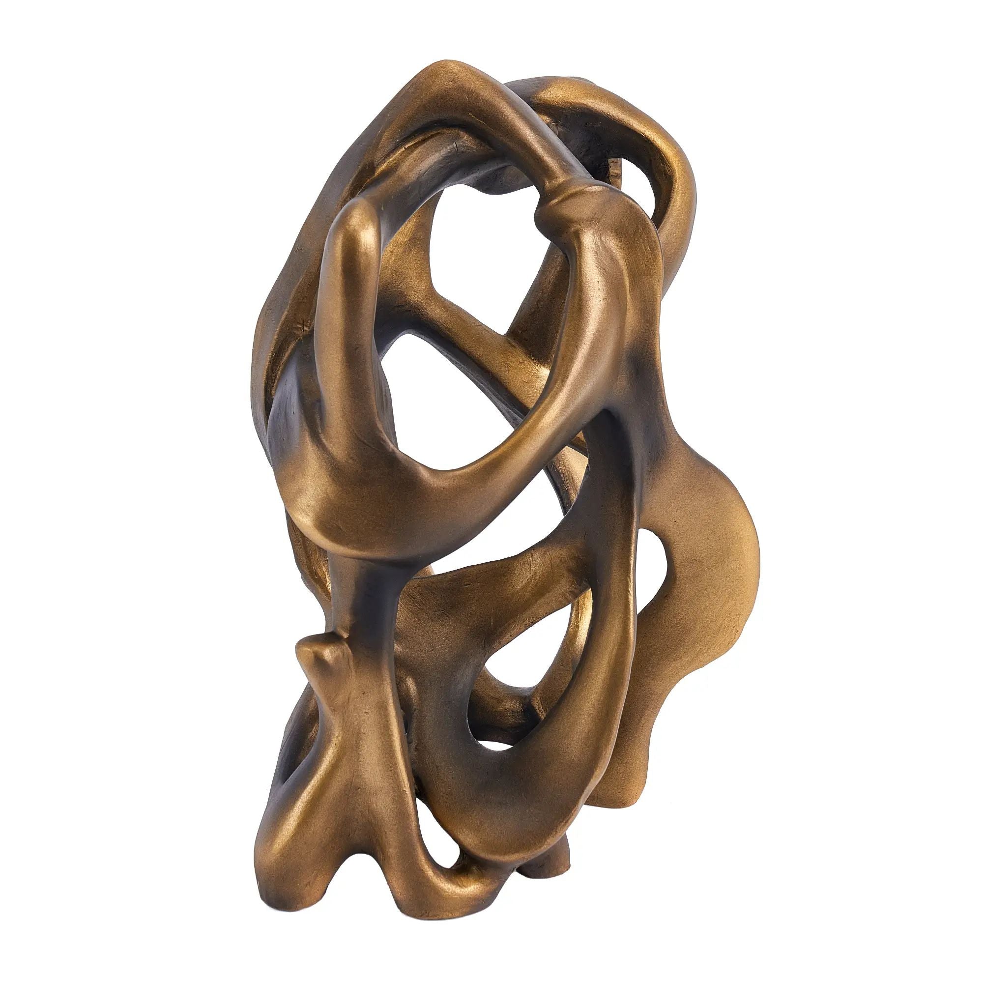 Dekoobjekt - Strukturiert - Designer Skulptur Freundschaft Bronze