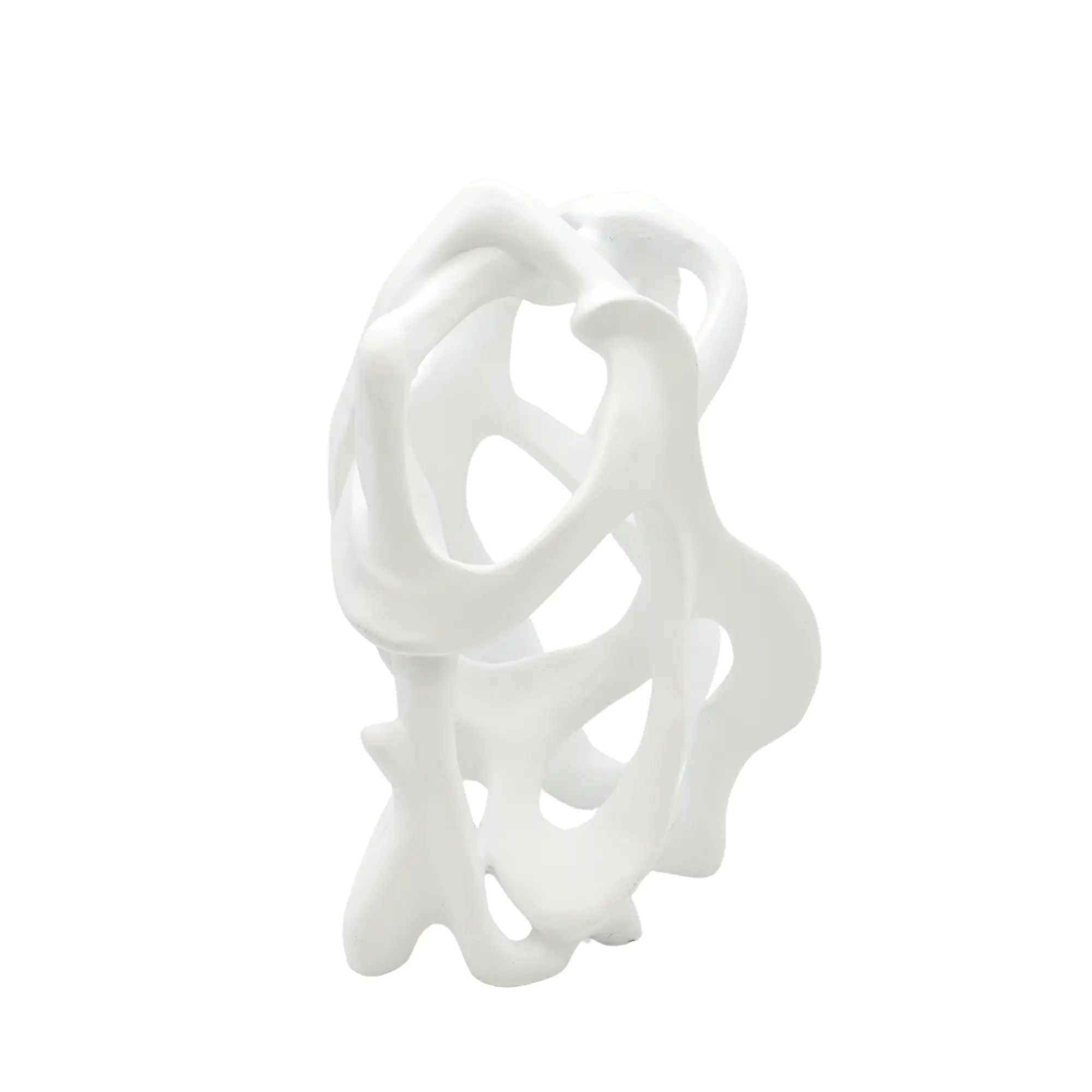 Dekoobjekt - Strukturiert - Designer Skulptur Freundschaft Weiß