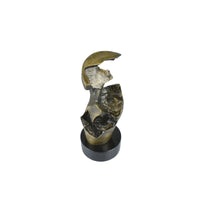 Stahlfigur - Moderne Metallskulptur - Abstraktes Deko-Objekt goldene Skulptur Eclipse