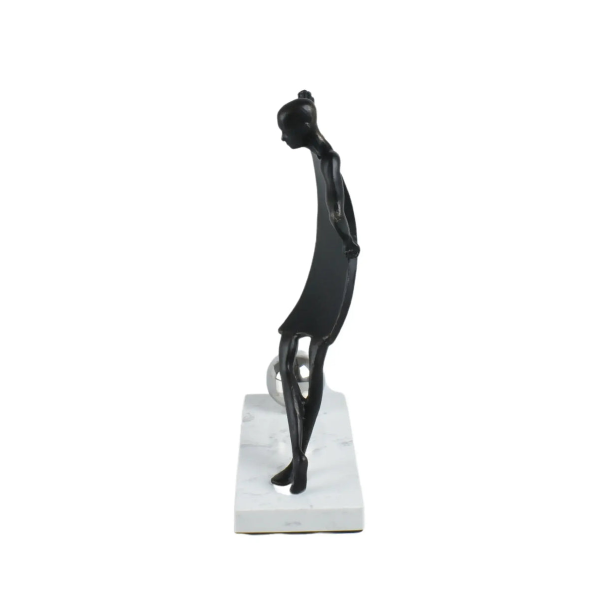 Dekofigur - auf Marmorsockel - Sportlerfigur Athletenstatue Portero