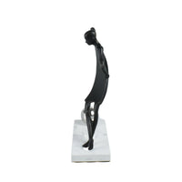 Dekofigur - auf Marmorsockel - Sportlerfigur Athletenstatue Portero