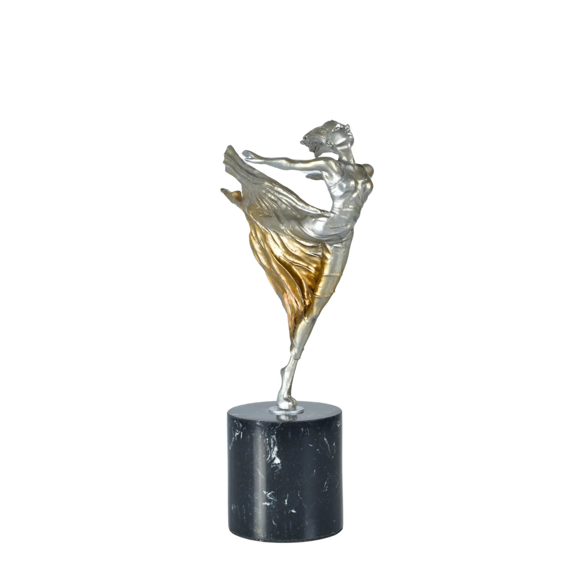 Dekofigur - Elegante Skulptur Schwebende Tanzsilhouette Danza Aurea a