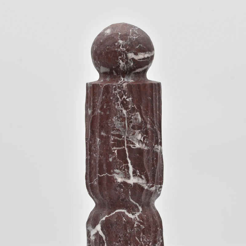 Dekoobjekt - Steinskulptur Geometrische Reliefsäule Axis Marmoris