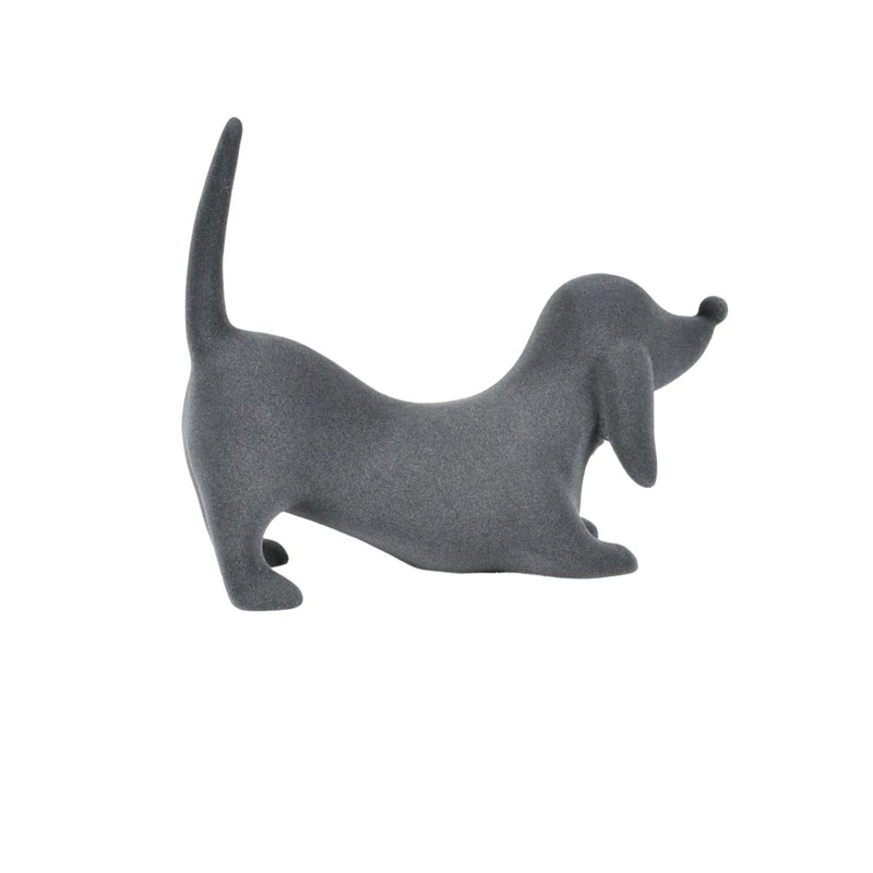 Tierfigur - Skulptur Samtige Hundefigur Canis Velours Élégance