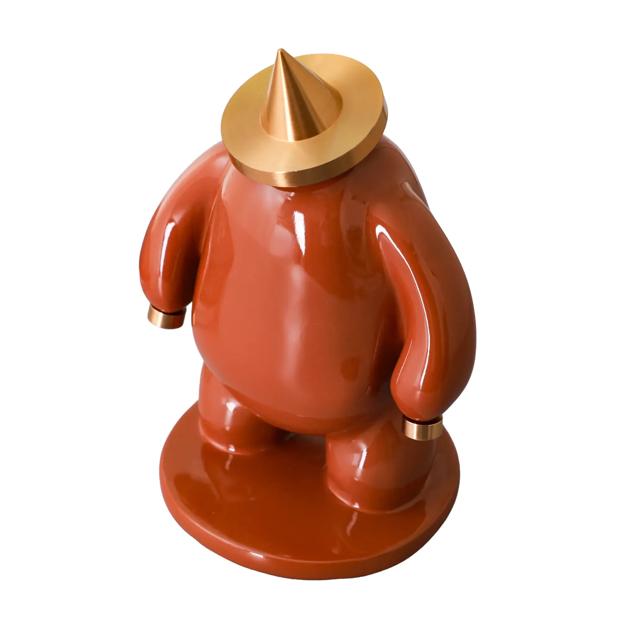 Dekofigur - Designer Pop-Art Skulptur - Skulptur Verspieltes Pop-Design Orbis Aurum Orange