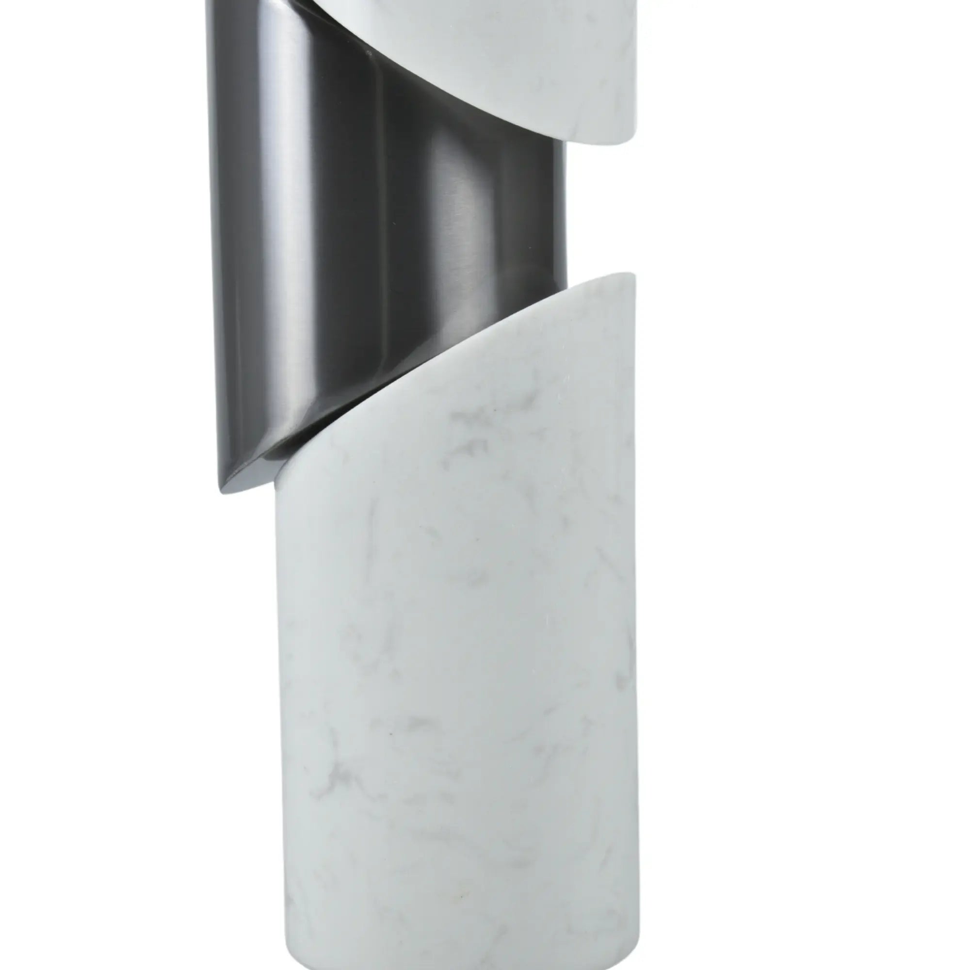 Kerzenhalter - Marmor mit Stahlakzent - Großer Kerzenständer Dekorativ Luce Métallique