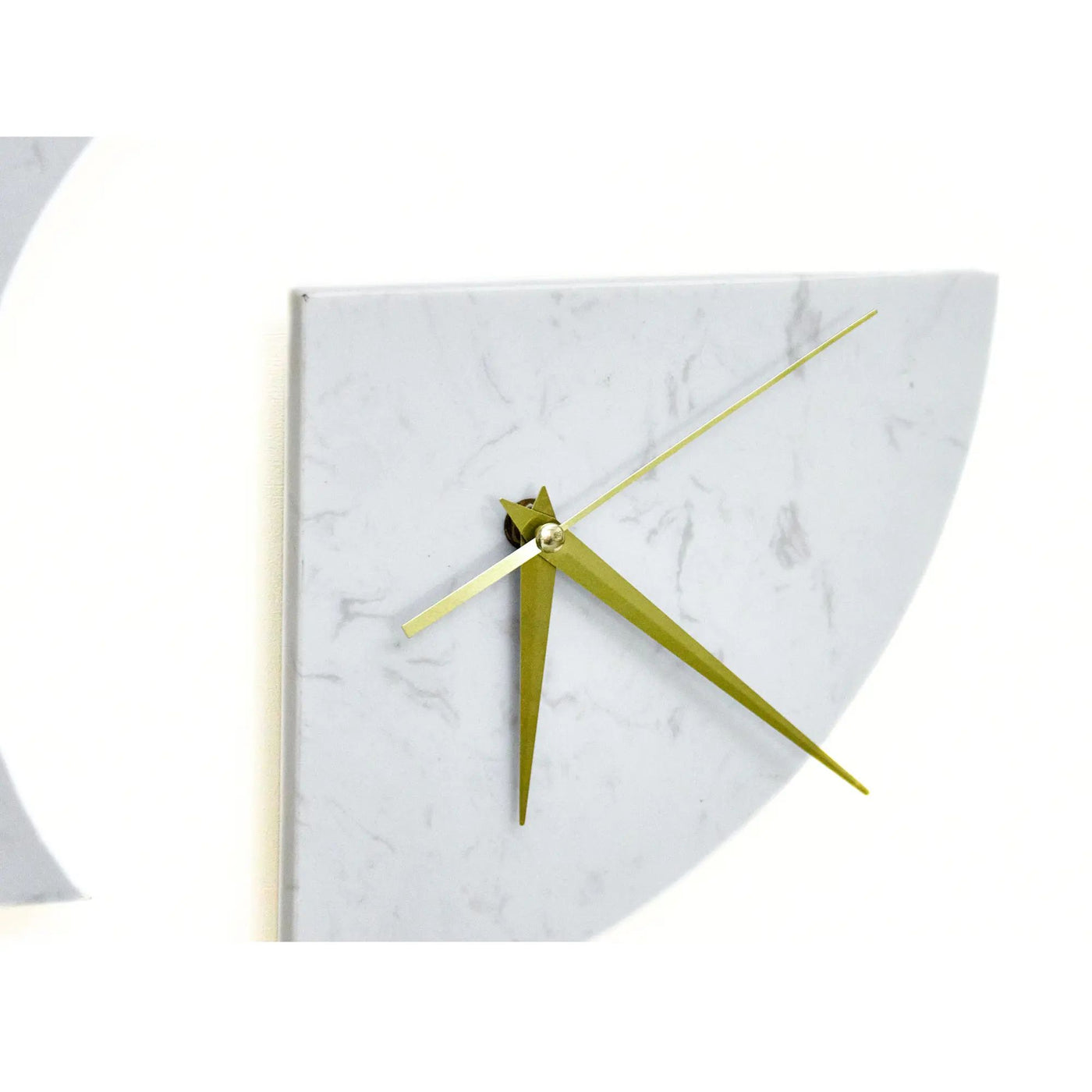 Wanduhr - zweiteilig aus Marmor Modernes Wanddeko - Goldzeiger Dekouhr Marble Time