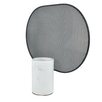 Marmorvase - rund mit Alu - Exclusive Designervase Deko Tischvase Marble Eclipse