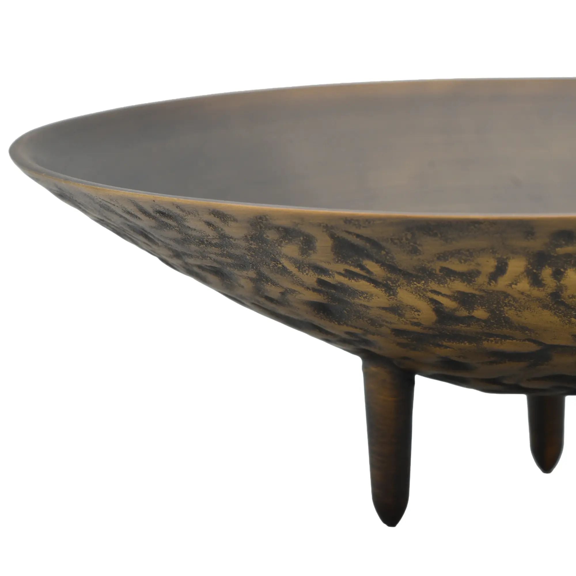 Messingschale - Runde Dreifuß-Dekoschale - Bronze Deko Bowl – Aurea Tripode Nan
