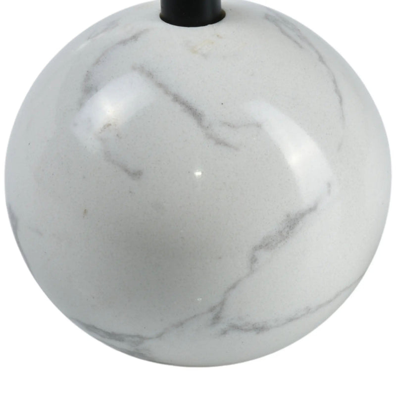 Tischvase - mit Marmor Kugelfuß - Schöne Edelstahlvase Dekorative Standvase Orb Balance