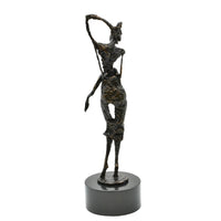 Dekofigur - Skulptur Elegante Tanzsilhouette auf Marmor – Femme Élan