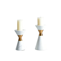 Kerzenständer - Skulpturaler Kerzenhalter aus Marmor Columna Aurea