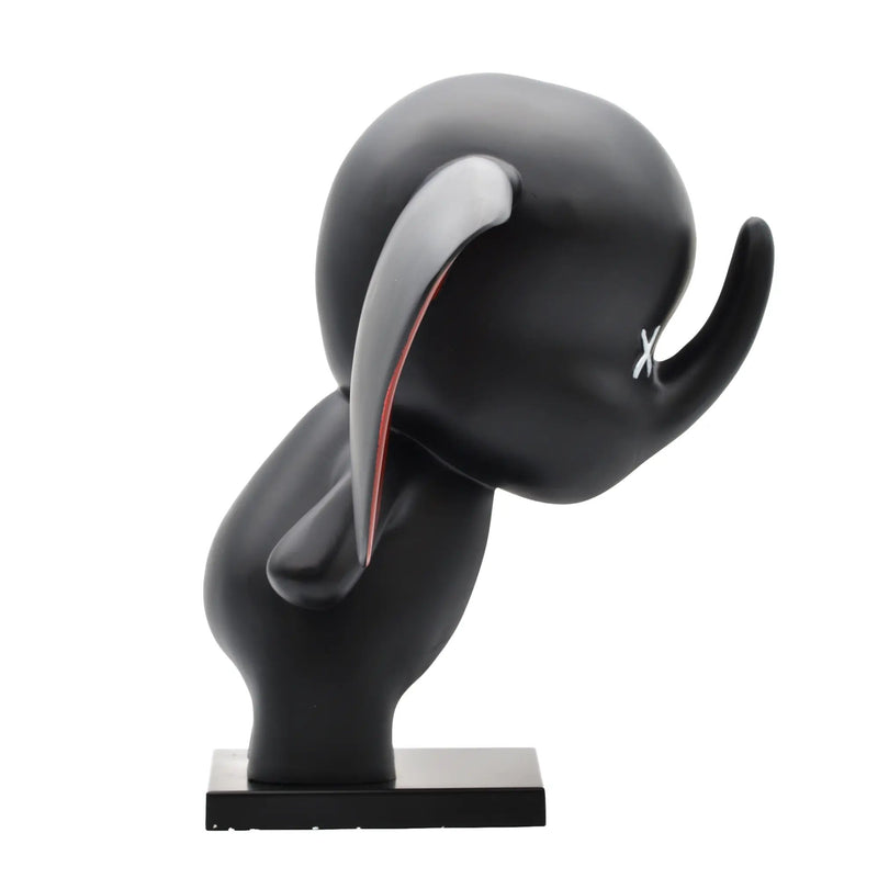 Cartoonfigur - Deko Skulptur Pop‑Art Jumbo Elefant schwarz Abstrakte – Cartoon-Toy – Designdeko Elephas Dumbo