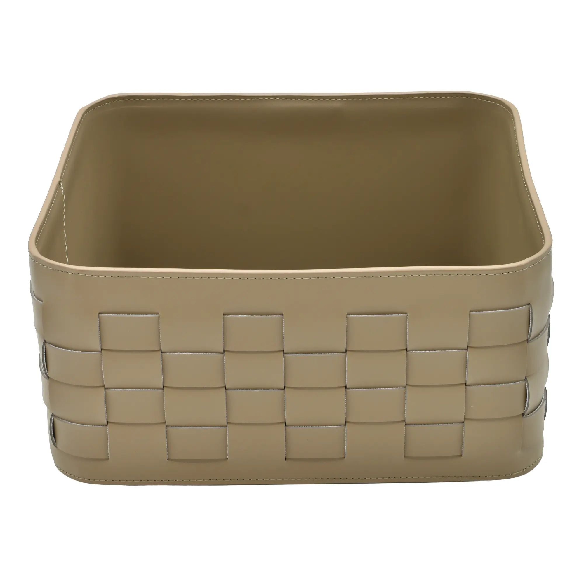 Aufbewahrungskorb - Kunstlederkorb – Geflochtene Aufbewahrungsbox – Kosmetik Organizer Novus Nan