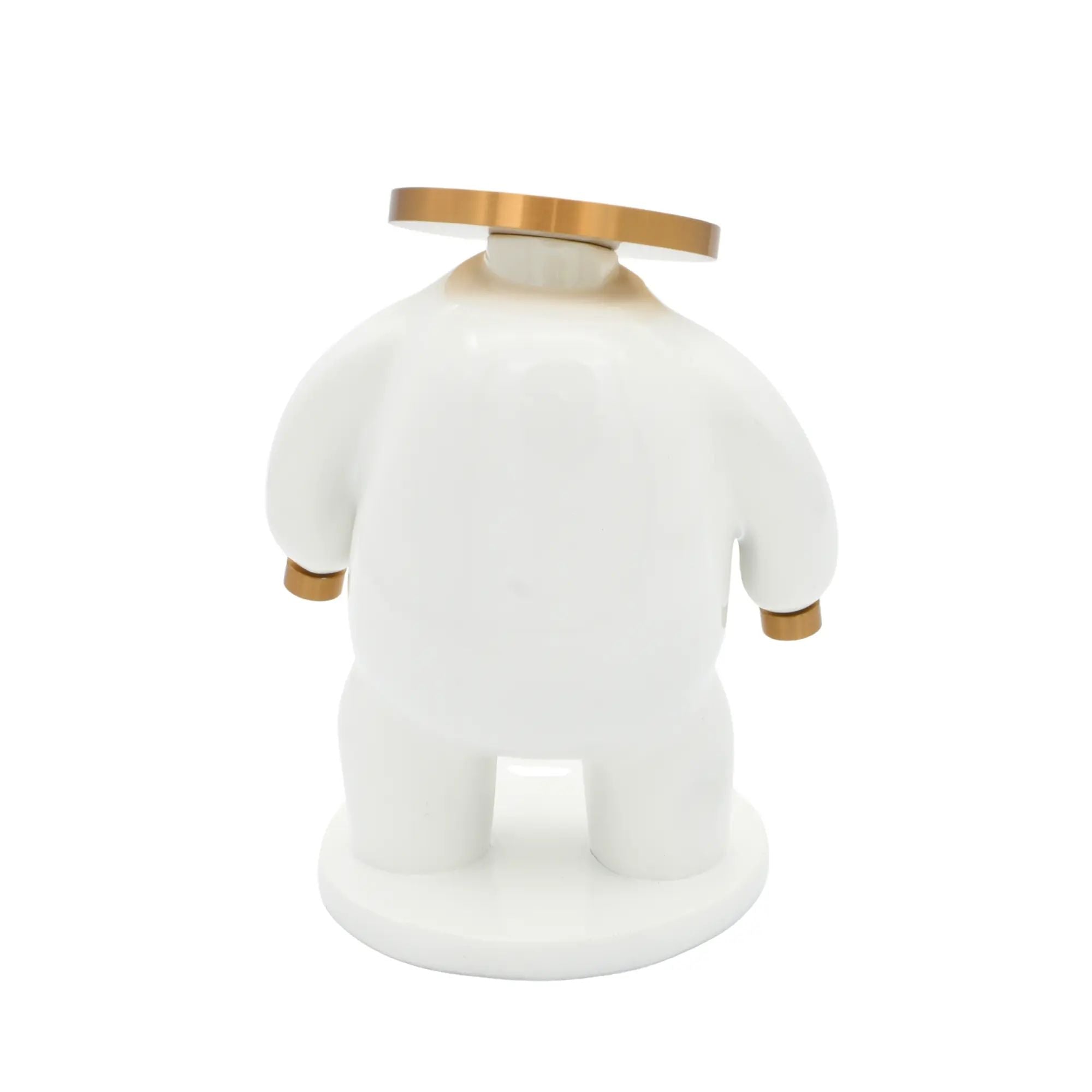 Dekofigur - Designer Pop-Art Skulptur - Skulptur Verspieltes Pop-Design Orbis Aurum Weiß
