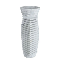 Reliefvase - Asymmetrische Naturstein Vase - Marmor Deko Vase Strata