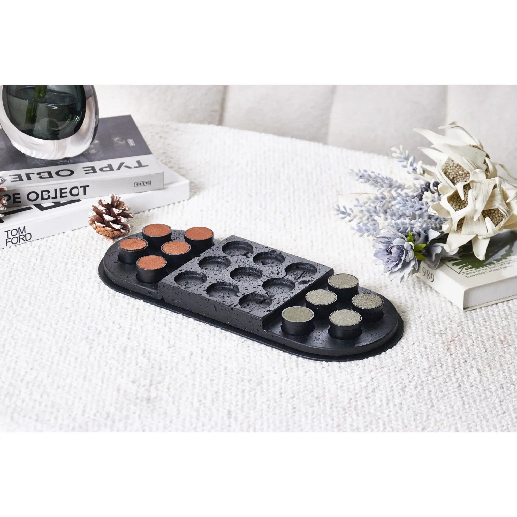 Tischspiel - Tic-Tac-Toe - Modernes Drei-Gewinnt edles Brettspiel Élégance