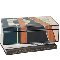 Schmuckbox - Schatulle geometrische Intarsien – Holz & Hochglanz-Lack Aufbewahrungsobjekt Art-Déco – Aurelia