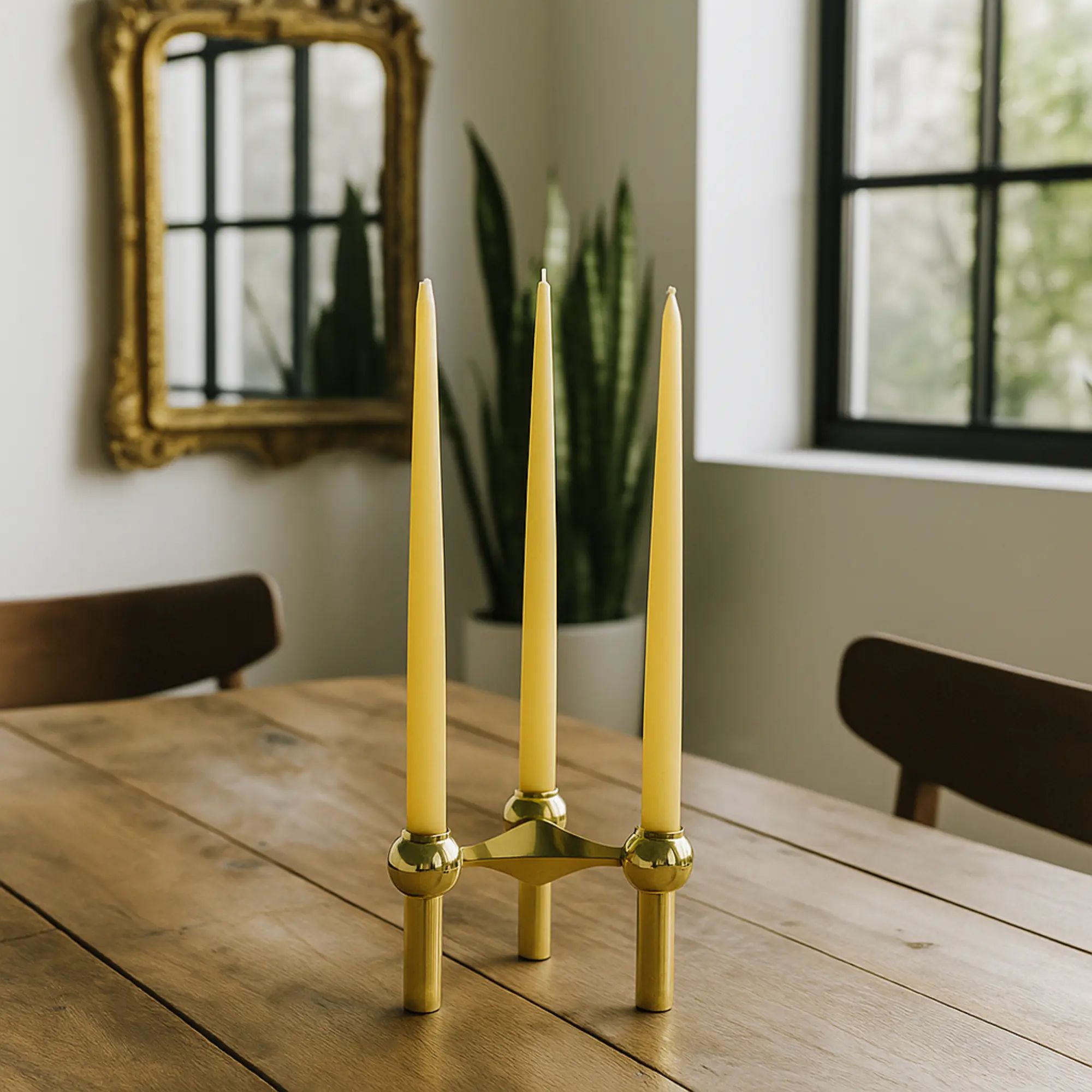 Kerzenständer - Modularer Design-Leuchter Nagel Stapelbar Triade Aurea Gold