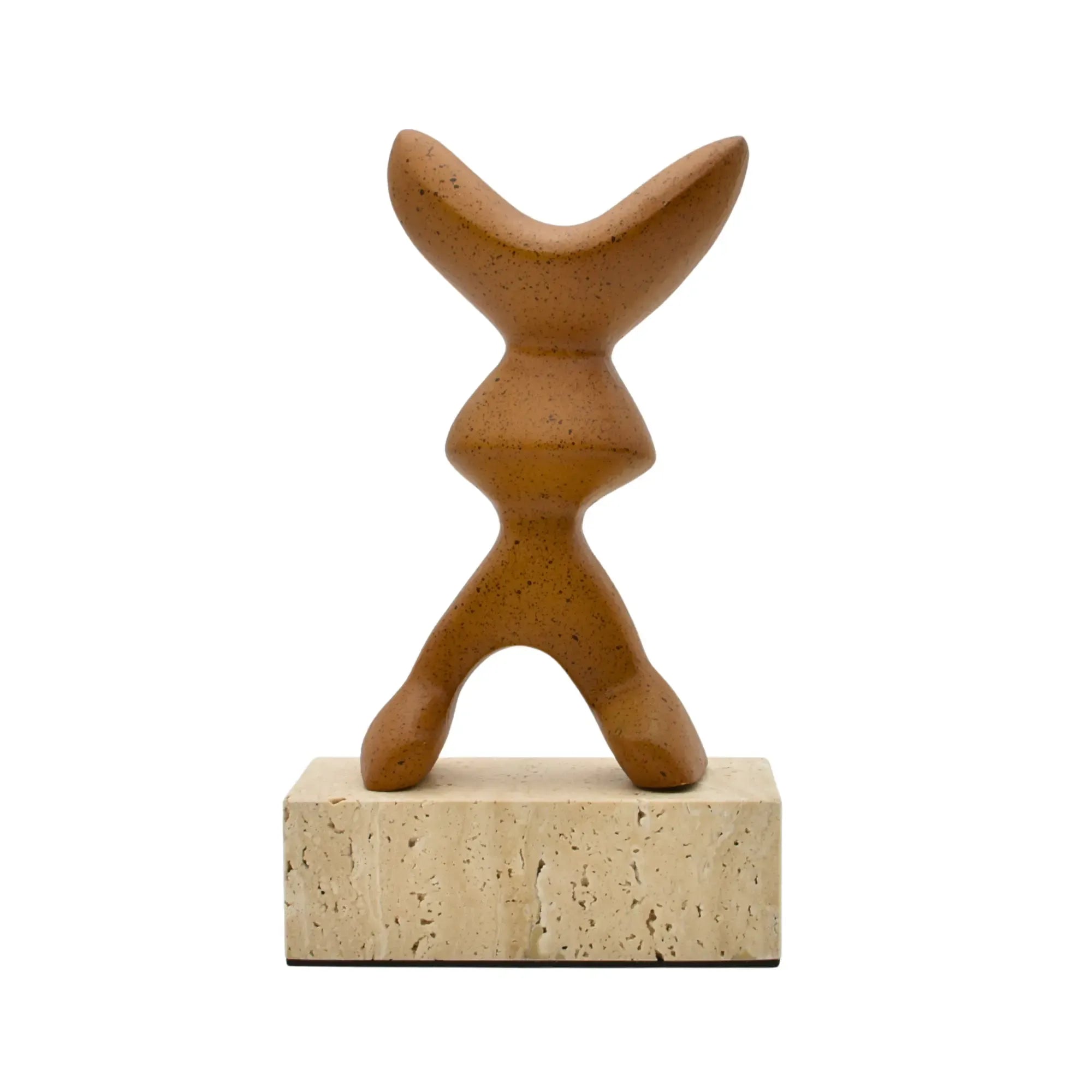 Dekoobjekt - Abstrakte Designskulptur, Metall Kunstobjekt - Skulptur organisch-abstrakte Loft-Form Morphé Terra Default Title