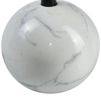 Tischvase - mit Marmor Kugelfuß - Schöne Edelstahlvase Dekorative Standvase Orb Balance