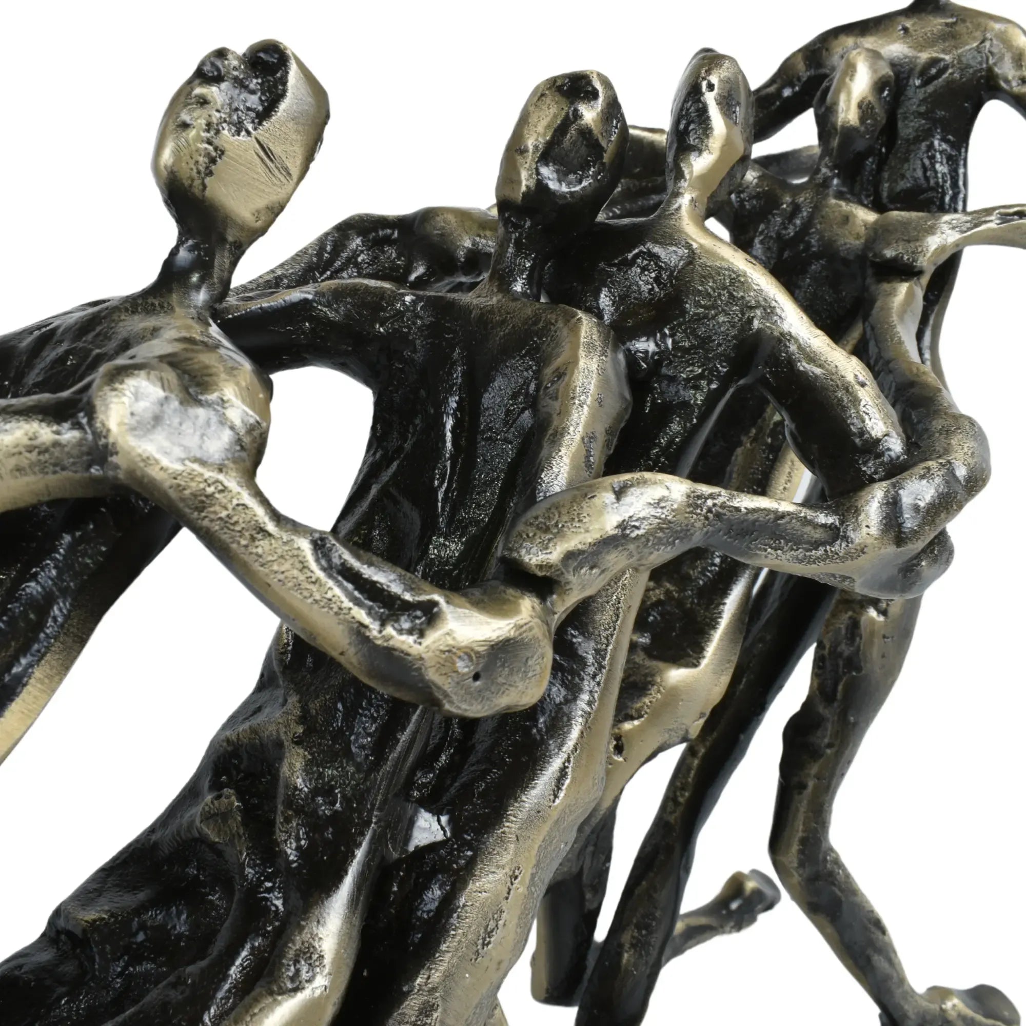 Skulptur - in Bronzeoptik - Metallskulptur Deko-Objekt Tauziehen Default Title