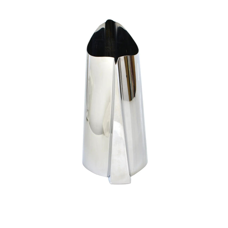 Edelstahlvase - glänzend poliert - Blumenvase Wellenform Mirra