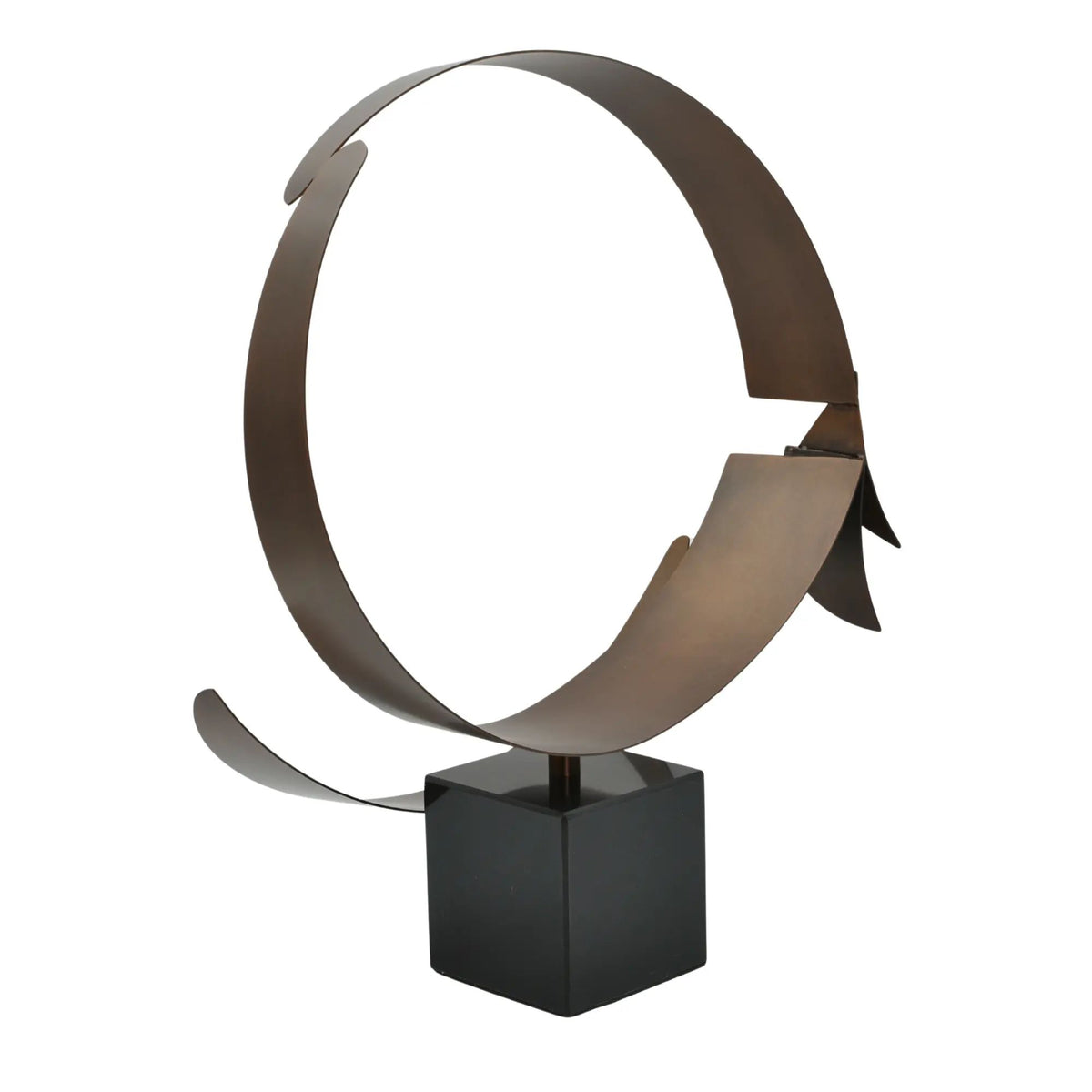 Dekoobjekt - Moderne Designskulptur aus Metall - Skulptur Avantgardistische Ringskulptur Orbis Æternis