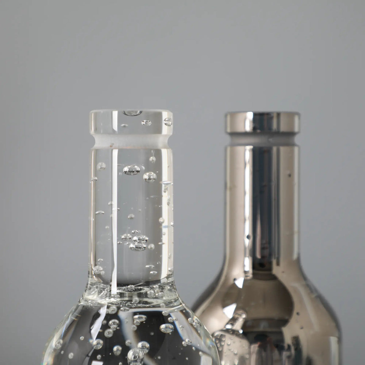 Dekoobjekt - Deko Kristallflasche - Skulpturale Kristallflasche Ampulla Aeria