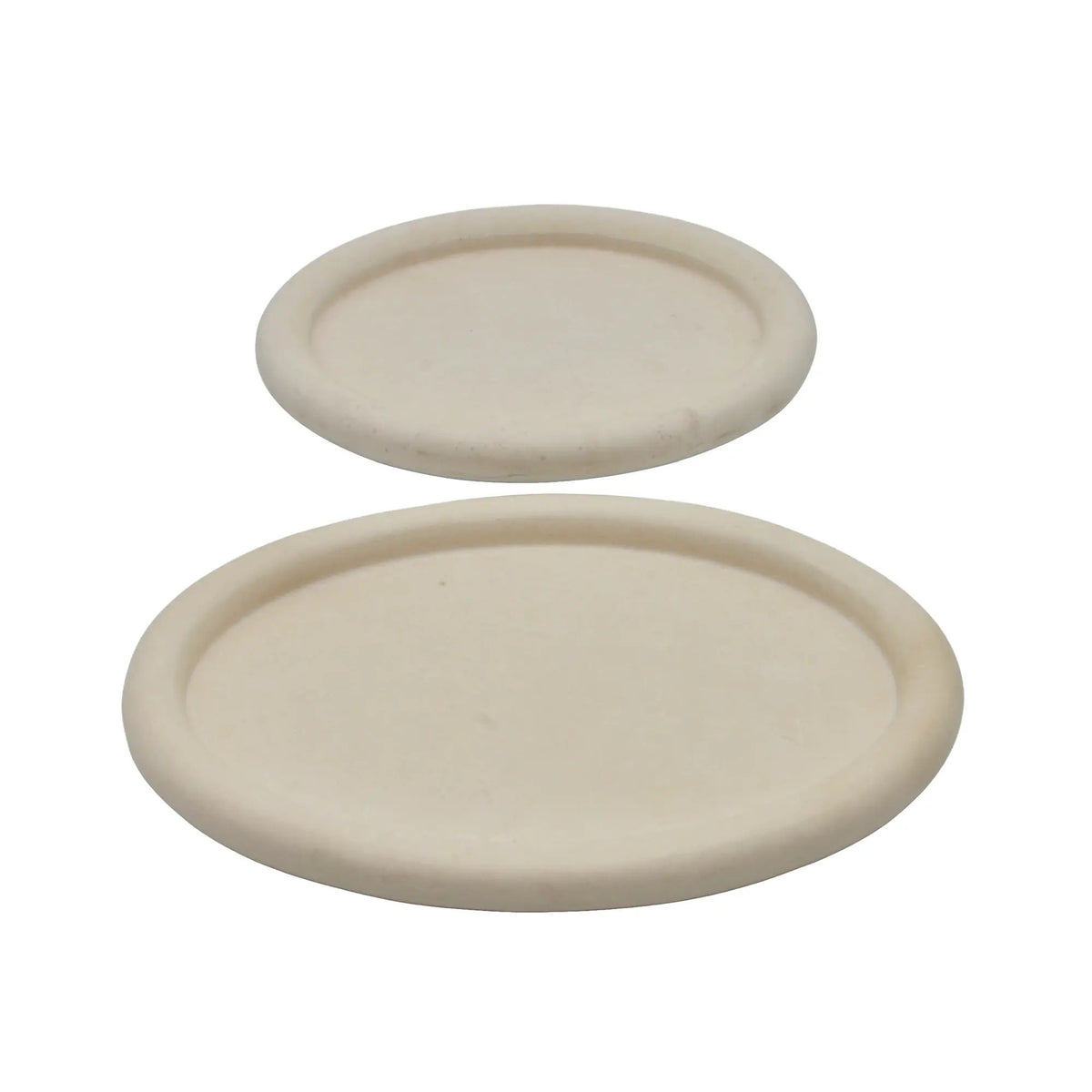 Tablett - Serviertablett Puristisch – Dekoteller im Doppel-Set – Ablage-Schale Alba Duo