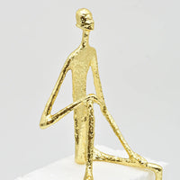 Dekofigur - Kantensitzende Skulptur Puristische Edge-Figur Silhouette Aurea