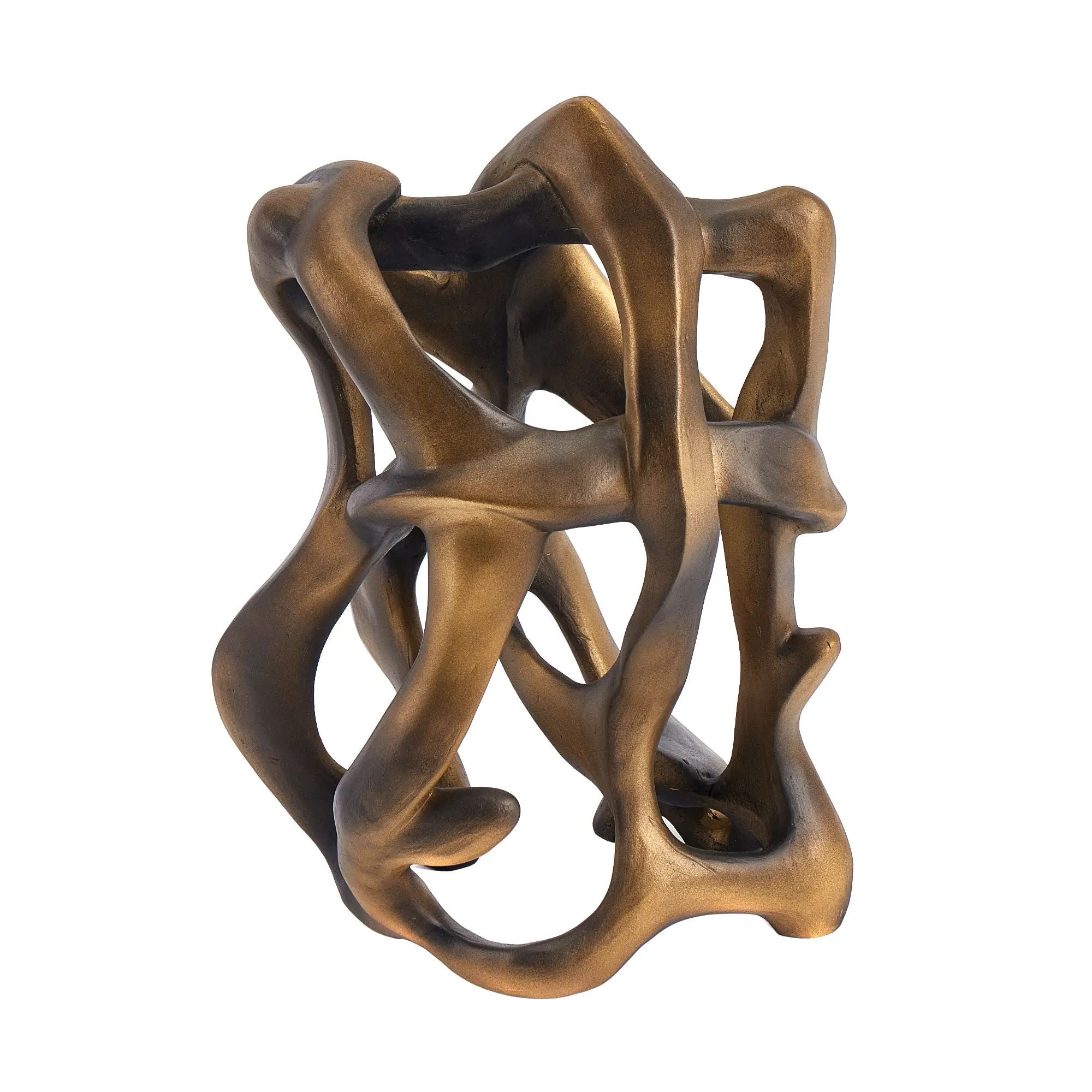Dekoobjekt - Strukturiert - Designer Skulptur Freundschaft Bronze
