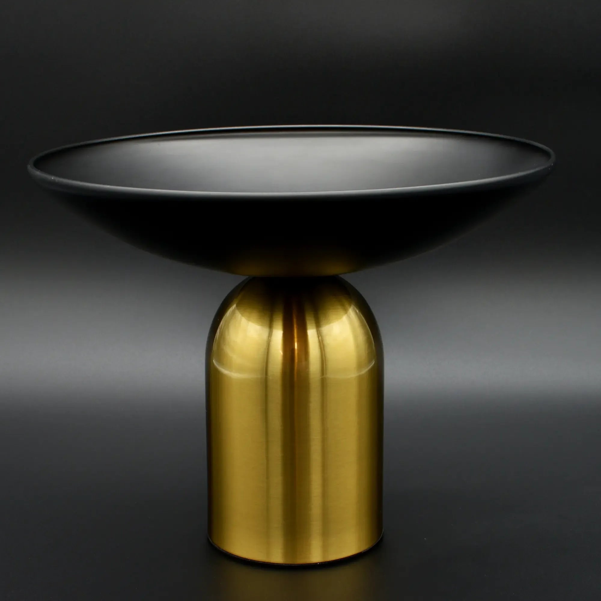 Runde-Schale - auf Goldfuß - Edle Obstschale Metallschale Ares Default Title