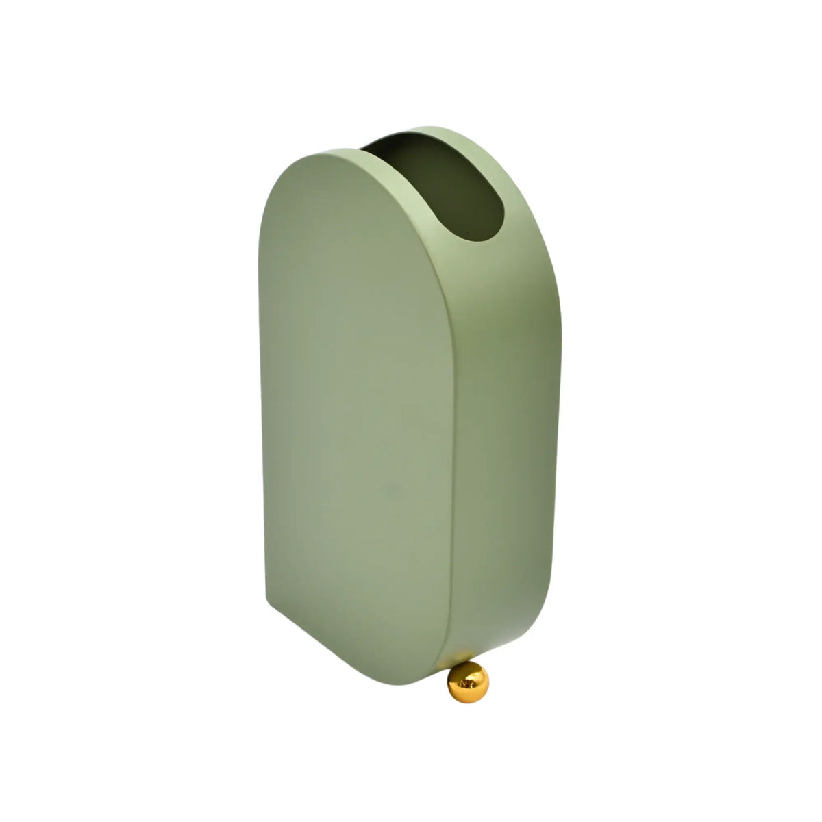 Edelstahlvase - Moderne Designer-Tischvase - Skulpturale Standvase Sfera Aurea
